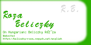 roza beliczky business card